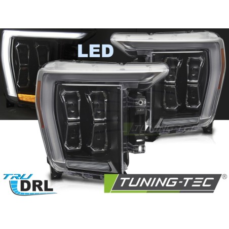 LED HEADLIGHTS BLACK DRL fits FORD F150 MK14 20-23