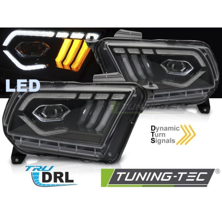 LED HEADLIGHTS BLACK DRL fits FORD MUSTANG 10-13