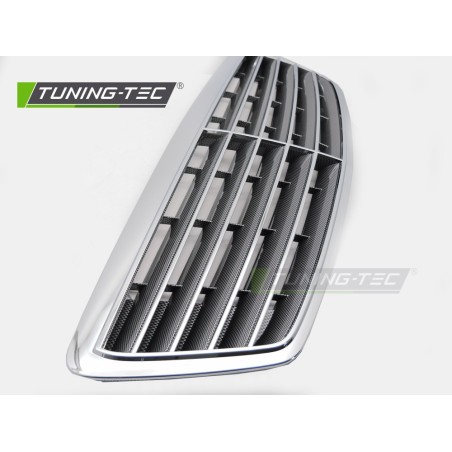 GRILLE CHROME-CARBON LOOK fits MERCEDES S-CLASS W220 02-05