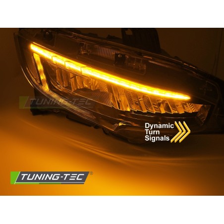 FULL LED HEADLIGHTS BLACK fits HONDA CIVIC X 16-21 FULL LED HEADLIGHTS BLACK fits HONDA CIVIC X 16-21