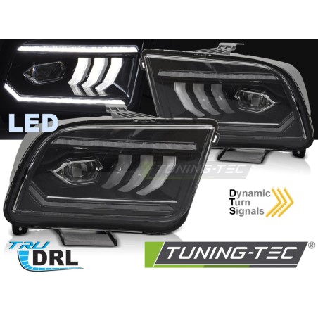 HEADLIGHTS TUBE LED BLACK fits FORD MUSTANG 04-09 HEADLIGHTS TUBE LED BLACK fits FORD MUSTANG 04-09