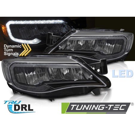 LED HEADLIGHTS TUBE LIGHT BLACK fits SUBARU WRX 08-14