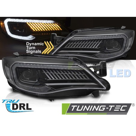 LED HEADLIGHTS TUBE LIGHT BLACK fits SUBARU WRX 08-14