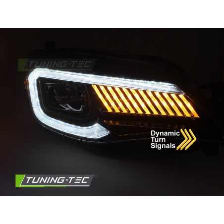 LED HEADLIGHTS TUBE LIGHT BLACK fits SUBARU WRX 08-14