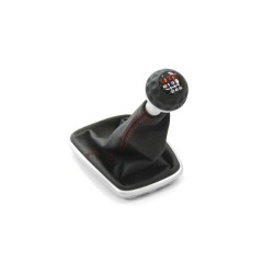 Pommeau de levier de vitesse en cuir GTI 25 ans pour Golf 4 Bora - Tuning VW Golfball édition...