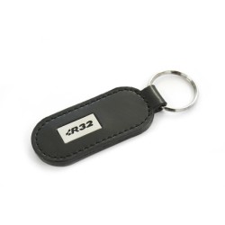 Porte-clés VW Golf R32 en métal et cuir noir Accessoires