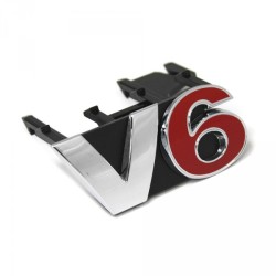 Emblème Avant VW Golf 4 (1J) V6 Grille Chromée Rouge