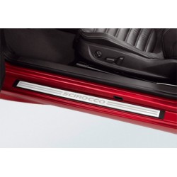Seuils de porte en acier inoxydable brossé avec inscription pour VW Scirocco
