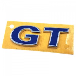 Emblème GT Original VW Bleu Logo Autocollant Chromé Brillant