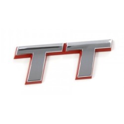 Emblème arrière Audi TT logo chromé rouge