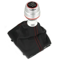 Pommeau de levier de vitesse en aluminium Audi A3 8V Misanorot cuir sport 6 vitesses