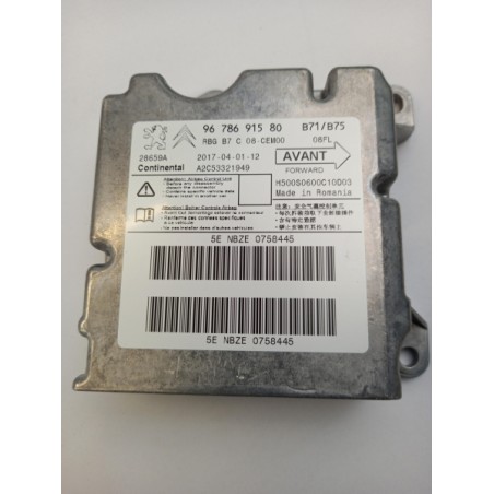 Unité De Contrôle D''Airbag PEUGEOT/CITROEN 9678691580 Pièce d'origine oem Unité De Contrôle D''Airbag PEUGEOT/CITROEN 9678691580 Pièce d'origine oem