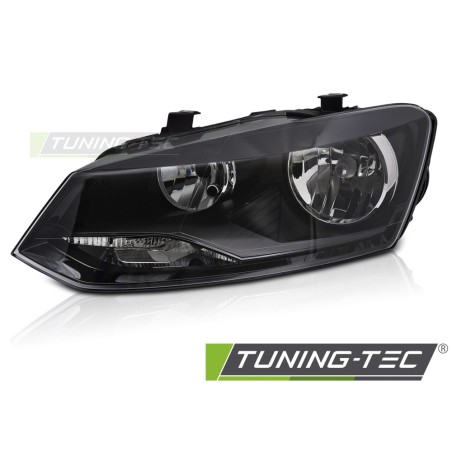 HEADLIGHT LEFT SIDE BLACK H7 TYC fits VW POLO 6R 09-14 HEADLIGHT LEFT SIDE BLACK H7 TYC fits VW POLO 6R 09-14