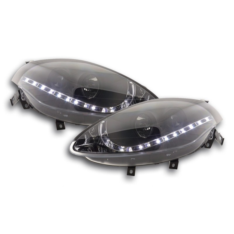 Phare Daylight LED DRL look Fiat Bravo type 198 07- noir FKFSFI12005