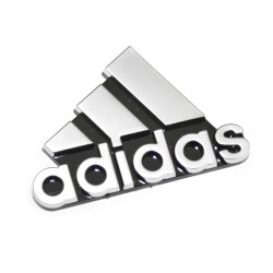 Lettrage Adidas Emblème original VW Panneau de golf Côté Chrome / Noir