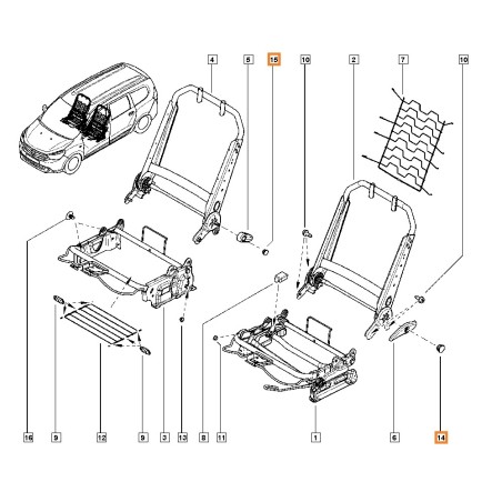 Capac Maner Reglaj Scaun Oe Dacia Dokker 2012→ 739433337R