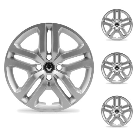 Set 4 Buc Capac Roata Oe Renault Clio 4 2012→ Silver 16" 403158895R