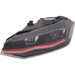 VW SCHEINWERFER LI.     POLO,  SCHEINWERF. DEPO/TYC 17-21       MIT STELLMOTOR