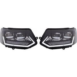 VW VOLL-LED SCHEINW. SET  T5,  UPGRADE SCHEINWERFER 09-15             SCHWARZ,