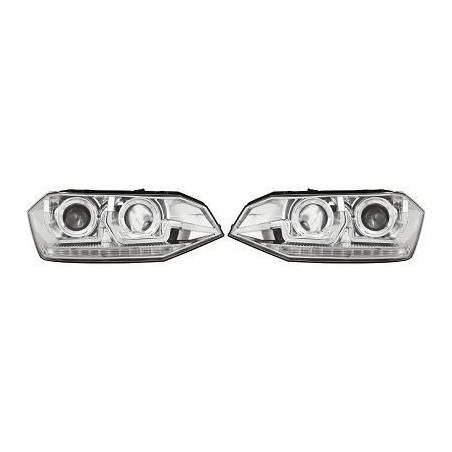 SCHEINWERF.SET       POLO,  SCHEIN.SEQ.BLINKER 17-21      KLARGLAS/CHROME