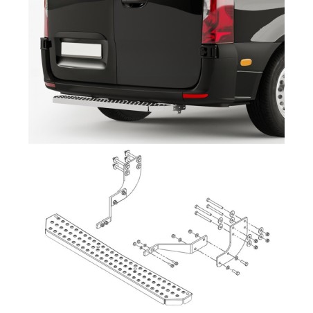 M-LINE Marchepied arrière pour VW CRAFTER 1 - 120 cm TR17MLSS003