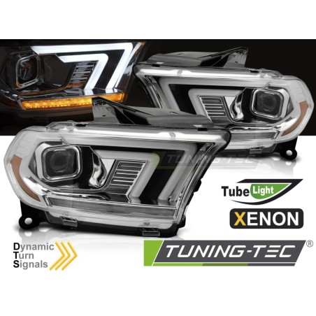 XENON HEADLIGHTS CHROME TUBE SEQ fits DODGE DURANGO 10-13 XENON HEADLIGHTS CHROME TUBE SEQ fits DODGE DURANGO 10-13