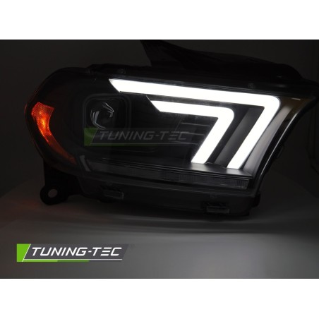 HEADLIGHTS BLACK TUBE SEQ fits DODGE DURANGO 10-13 HEADLIGHTS BLACK TUBE SEQ fits DODGE DURANGO 10-13