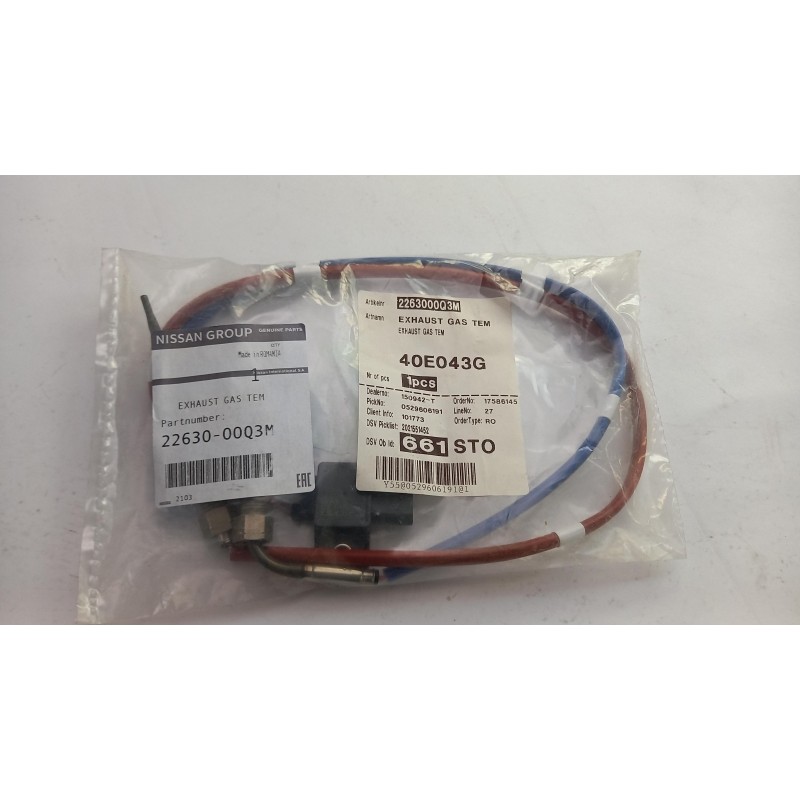 Capteur Pour Température Des Gaz D''Échappement NISSAN 2263000Q3M  Pièce d'origine oem