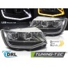 LED HEADLIGHTS TUBE LIGHT CHROME DRL SEQ fits VW T6 15-19 LED HEADLIGHTS TUBE LIGHT CHROME DRL SEQ fits VW T6 15-19