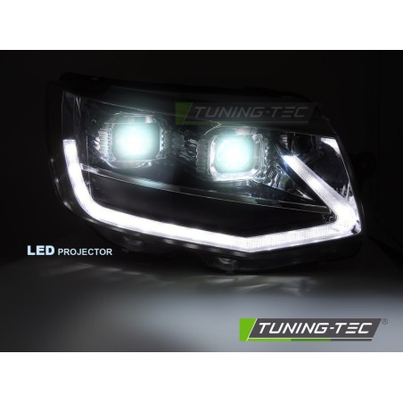 LED HEADLIGHTS TUBE LIGHT CHROME DRL SEQ fits VW T6 15-19 LED HEADLIGHTS TUBE LIGHT CHROME DRL SEQ fits VW T6 15-19