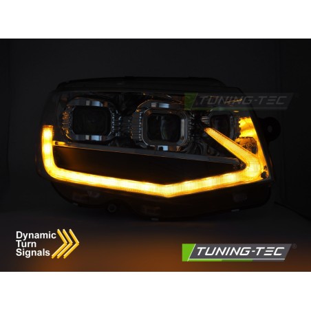 LED HEADLIGHTS TUBE LIGHT CHROME DRL SEQ fits VW T6 15-19 LED HEADLIGHTS TUBE LIGHT CHROME DRL SEQ fits VW T6 15-19