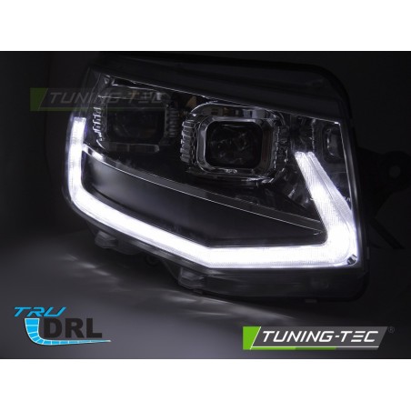 LED HEADLIGHTS TUBE LIGHT BLACK DRL SEQ fits VW T6 15-19 LED HEADLIGHTS TUBE LIGHT BLACK DRL SEQ fits VW T6 15-19