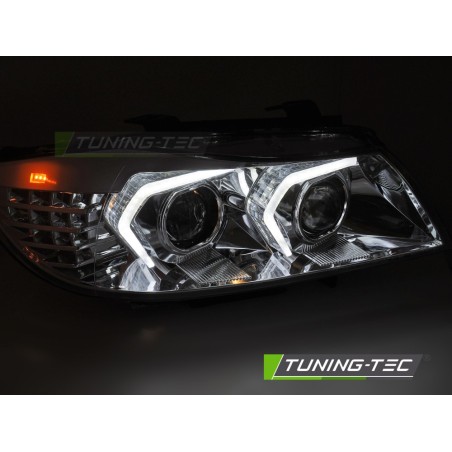 XENON HEADLIGHTS LED CHROME fits BMW E90/E91 LCI 09-11 XENON HEADLIGHTS LED CHROME fits BMW E90/E91 LCI 09-11