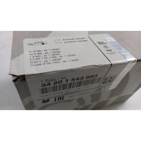 Plaquettes De Freins BMW 34201543683 1543683 Pièce d'origine oem Plaquettes De Freins BMW 34201543683 1543683 Pièce d'origine oem