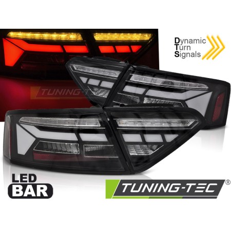 LED BAR TAIL LIGHTS BLACK SEQ fits AUDI A5 11-16 OEM BULB LED BAR TAIL LIGHTS BLACK SEQ fits AUDI A5 11-16 OEM BULB