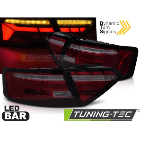LED BAR TAIL LIGHTS RED SMOKE SEQ fits AUDI A5 11-16 OEM BULB LED BAR TAIL LIGHTS RED SMOKE SEQ fits AUDI A5 11-16 OEM BULB