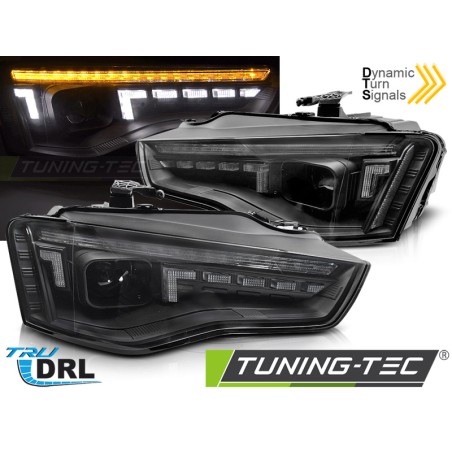 HALOGEN HEADLIGHTS LED BLACK SEQ fits AUDI A5 11-16 HALOGEN HEADLIGHTS LED BLACK SEQ fits AUDI A5 11-16