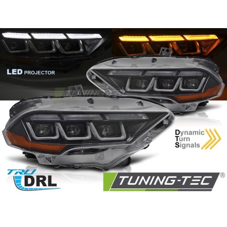 HEADLIGHTS  BLACK fits FORD MUSTANG 18-21