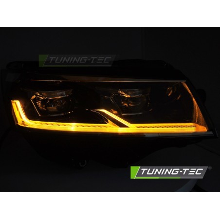 LED HEADLIGHTS BLACK DRL fits VW T6.1 20-24 LED HEADLIGHTS BLACK DRL fits VW T6.1 20-24