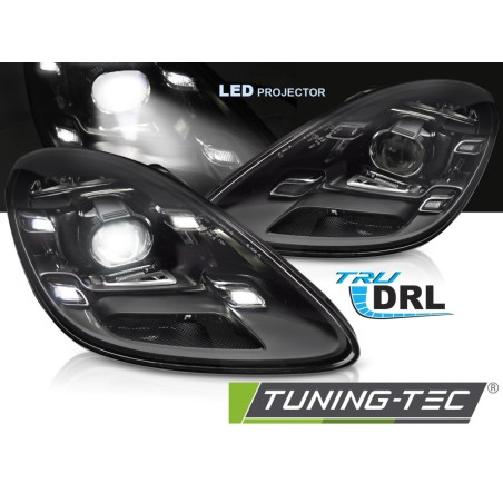 LED HEADLIGHTS BLACK fits PORSCHE BOXSTER CAYMAN 718 2016-