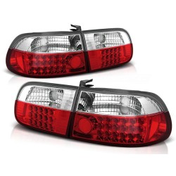 Feux arrière HONDA CIVIC 09.91-08.95 3D ROUGE BLANC LED
