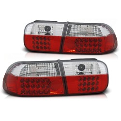 Feux arrière HONDA CIVIC 09.91-08.95 2D/4D LED ROUGE BLANC