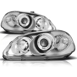 Phares HONDA CIVIC 09.95-02.99 ANGEL EYES CHROME