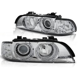 Phares Angel Eyes Chrome Indicateur LED pour BMW E39 09.95-06.03