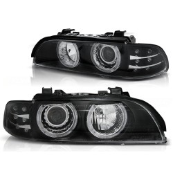 Phares Angel Eyes noirs indicateur LED BMW E39 09.95-06.03