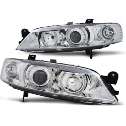 Phares OPEL VECTRA B 99-02 ANGEL EYES CHROME