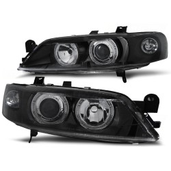 Phares OPEL VECTRA B 99-02 ANGEL EYES NOIR