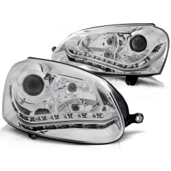 Phares diurnes chromés pour VW Golf 5