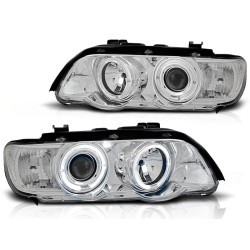 Phares Angel Eyes Chrome pour BMW X5 E53 09.99-10.03