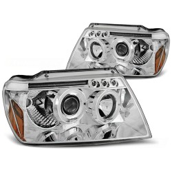 Phares CHRYSLER JEEP GRAND CHEROKEE 99-05.05 ANGEL EYES CHROME